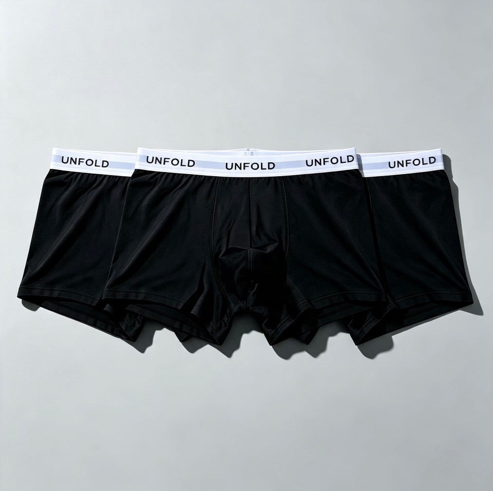 UNFOLD classic black boxer brief Multi Pack (3)