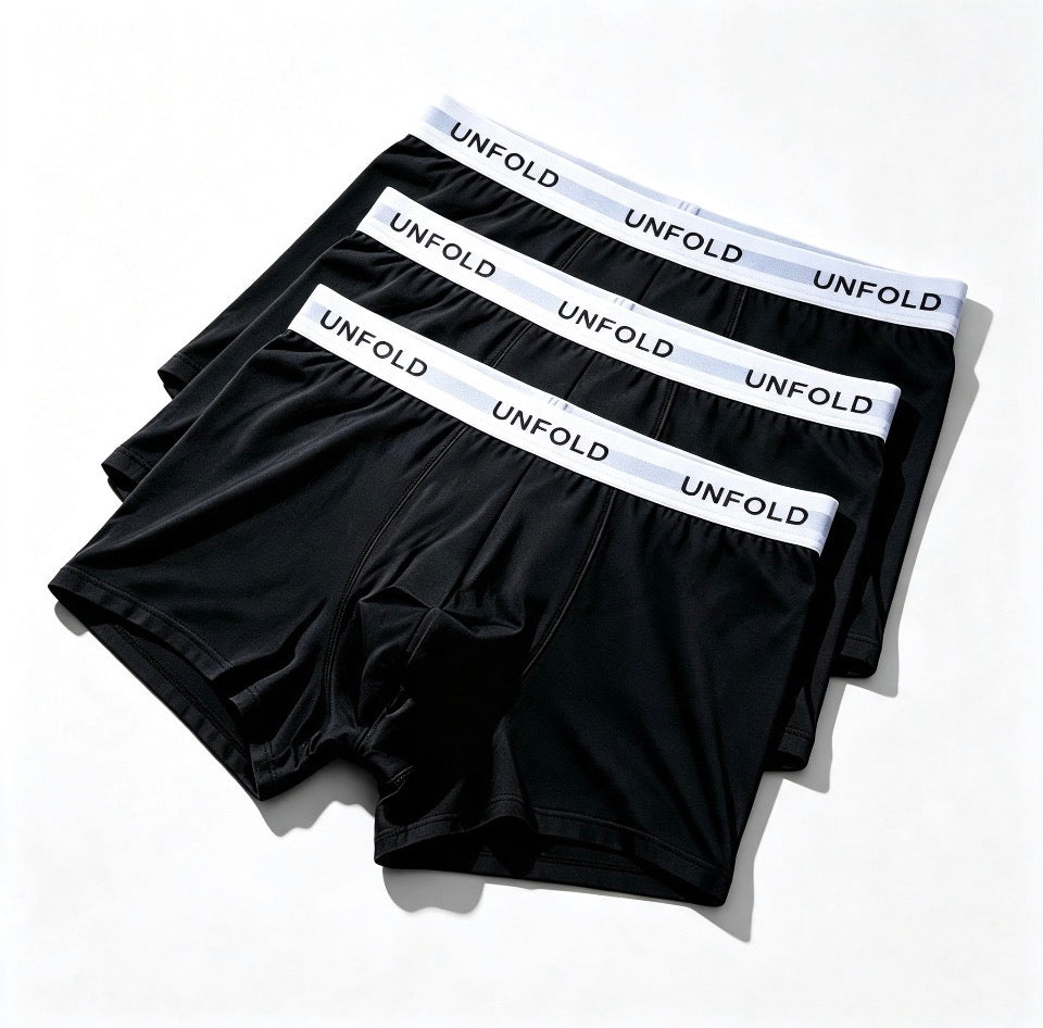 UNFOLD classic black boxer brief Multi Pack (3)